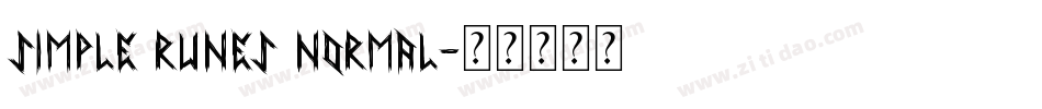 Simple Runes Normal字体转换